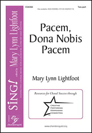 Pacem, Dona Nobis Pacem Two-Part choral sheet music cover Thumbnail